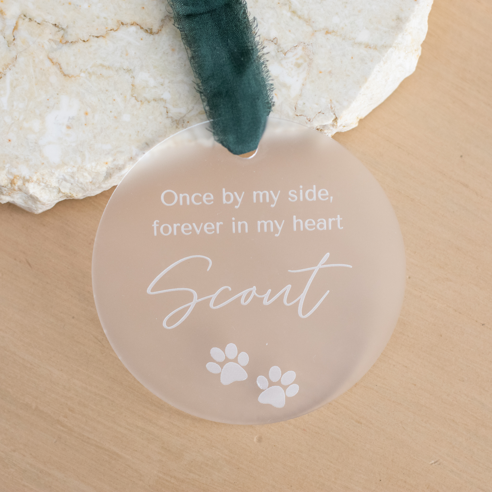Custom Frosted Pet Memorial Ornament image number null